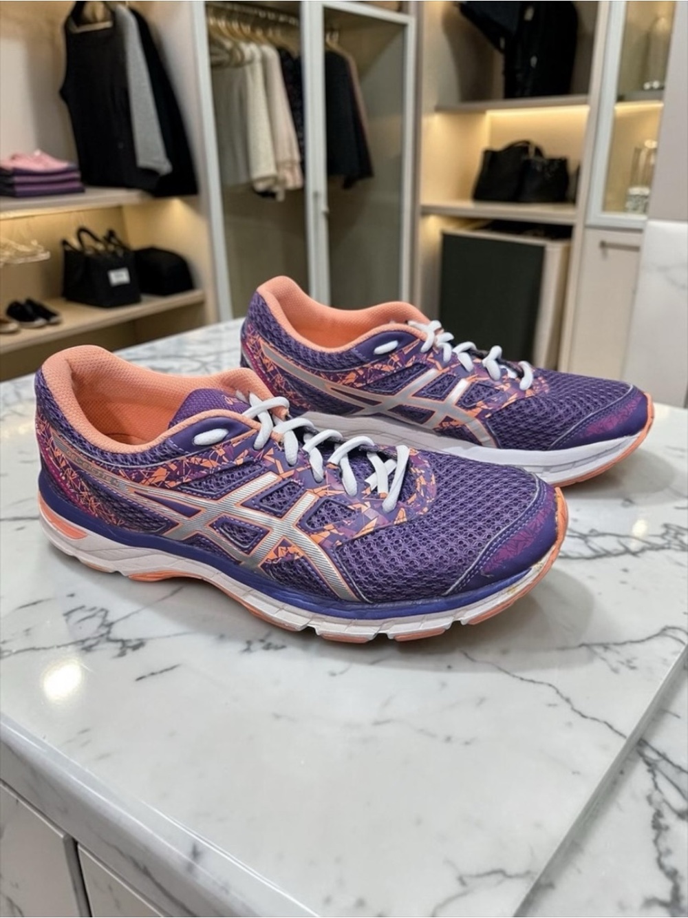 ASICS GEL Excite 4 Women's Running Shoes Purple Coral Size 9.5  T6E8N